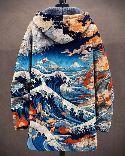 Celeste Ocean Art Hooded Jacket - back