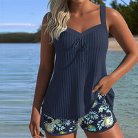 Κάρλα | Tankini με Ρίγες και Σορτς Παραλίας