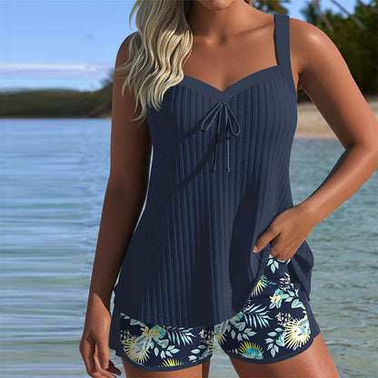 Carla | Tankini de Rayas con Short de Playa