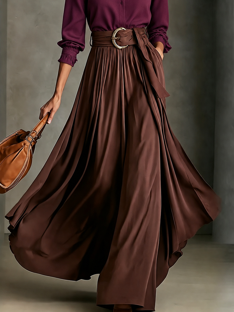 Blusa Morado con corte en A y plisado - Morado
