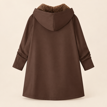 Evelyn | Cozy Sherpa-Lined Hooded Coat
