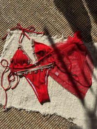Bikini Sexy con tul - Rojo