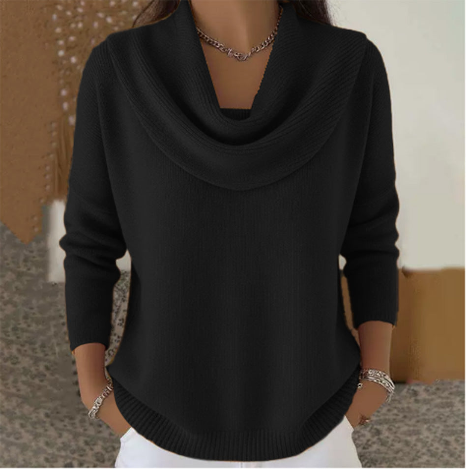 JULIETTE - Jersey de Cuello Drapeado - Rojo