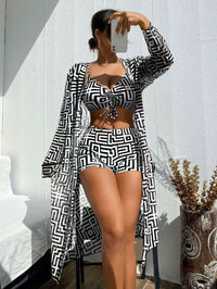 Bañador con estampado - Negro