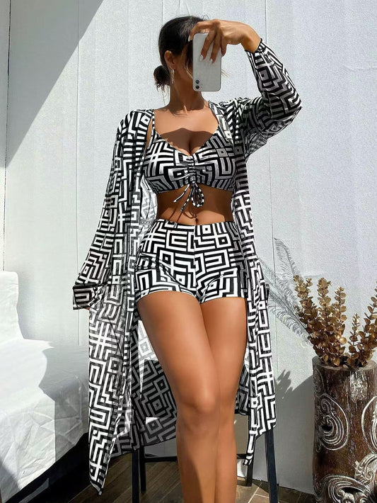 Bañador con estampado - Negro