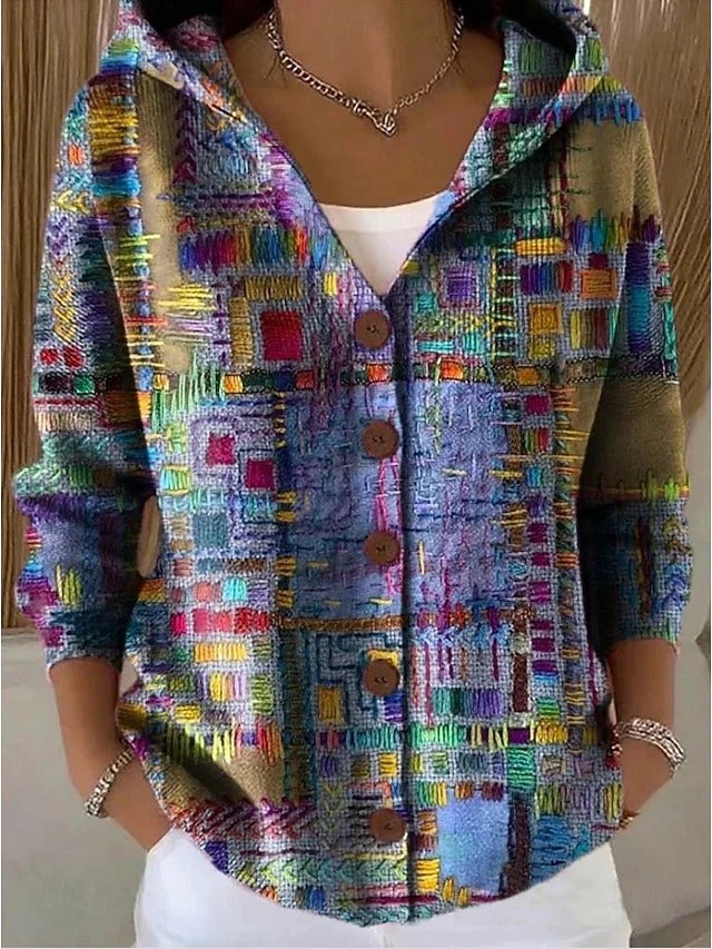 VANESSA - Chaqueta de Punto Suave y Elegante - Morado