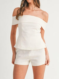 Conjunto de Dos Piezas con algodón y lino - Blanco