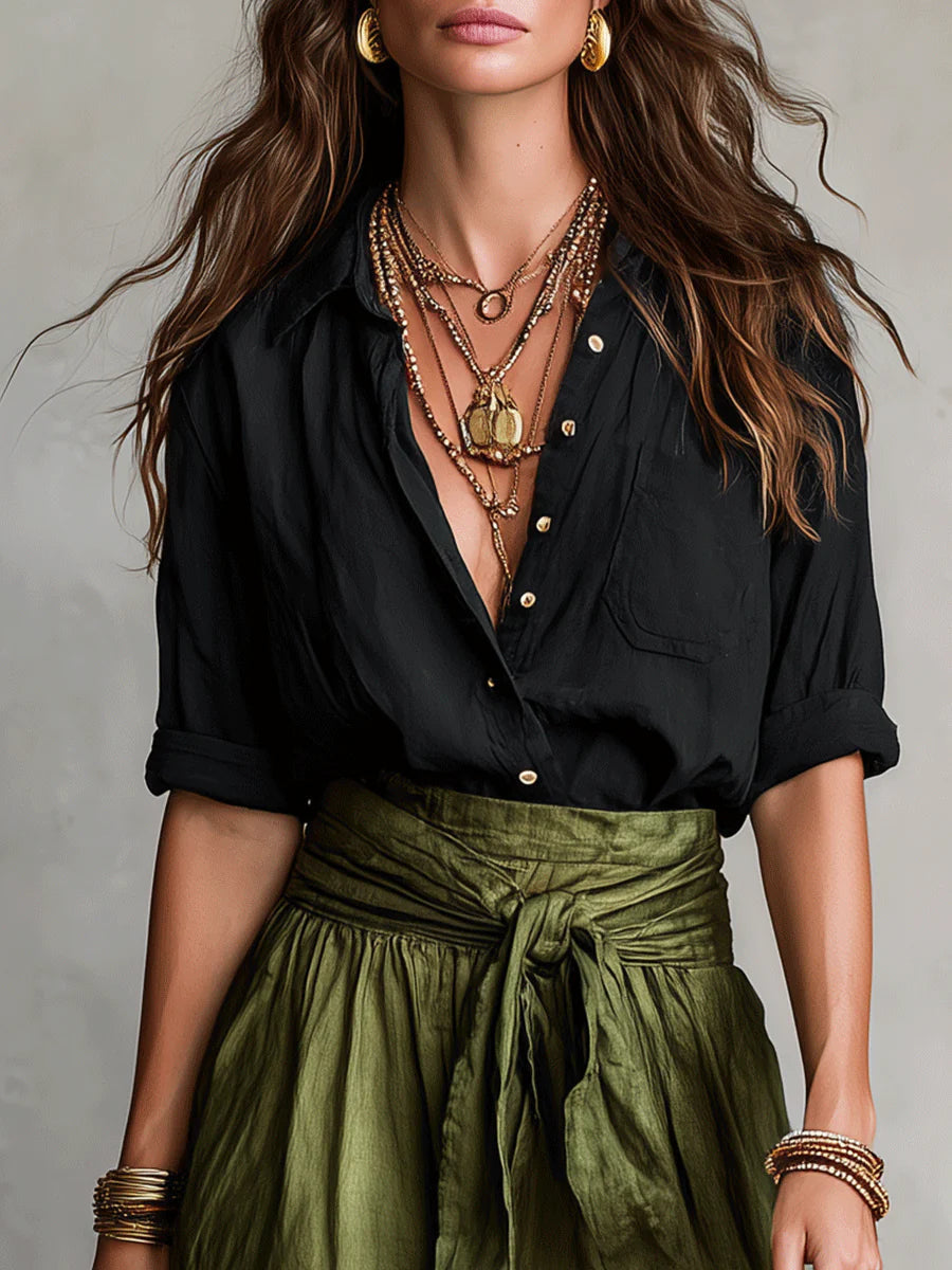 Conjunto de Dos Piezas - Negro y Verde