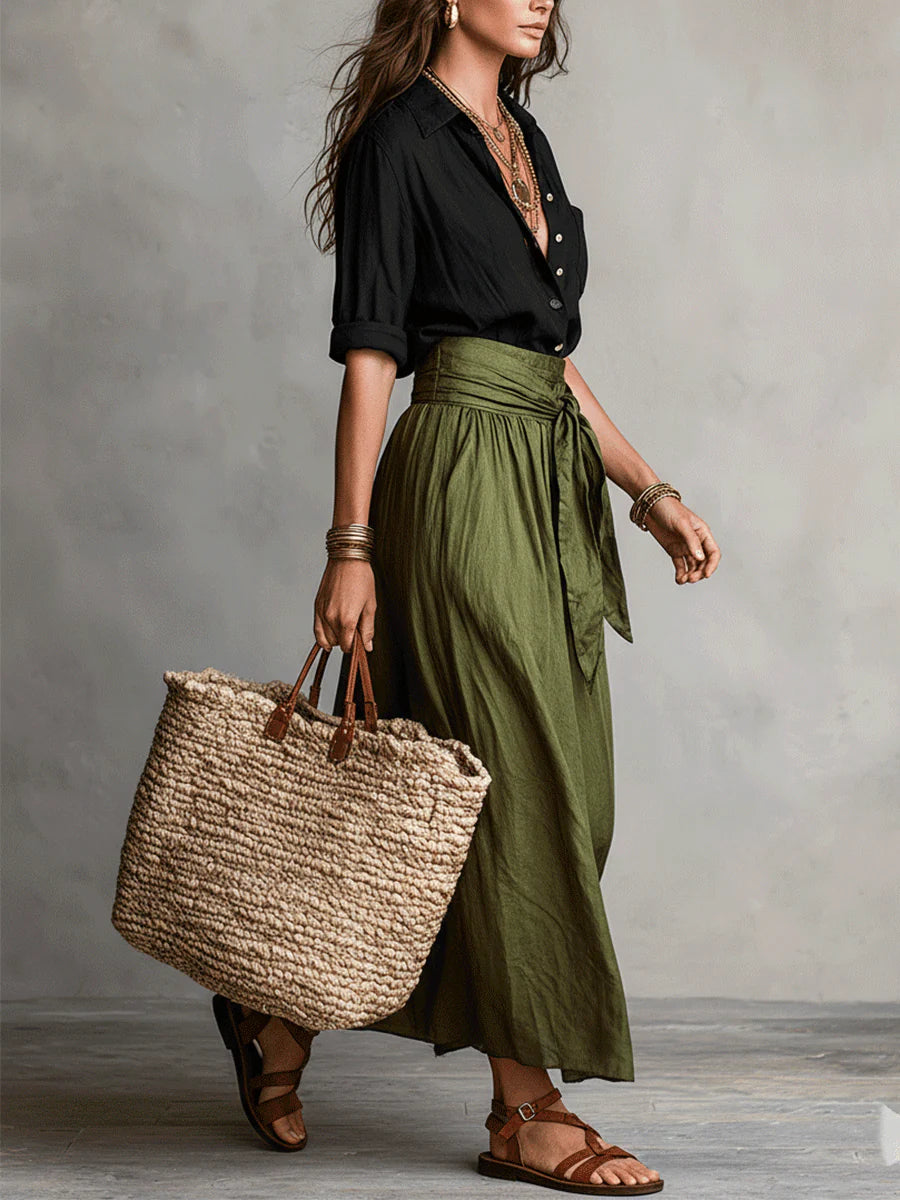 Conjunto de Dos Piezas - Negro y Verde