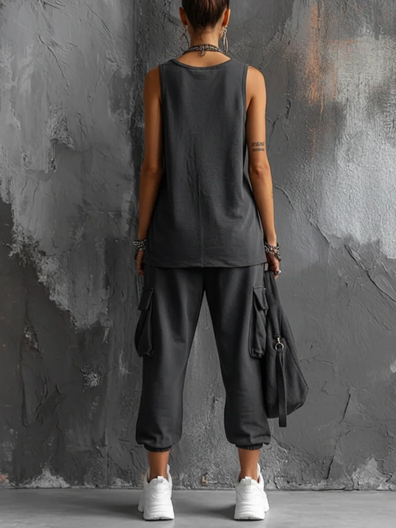 Conjunto Casual - Gris Oscuro
