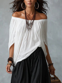 Conjunto de Pantalón Corte Holgado - Blanco