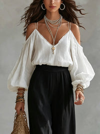 Conjunto Blanco con pierna ancha - Blanco