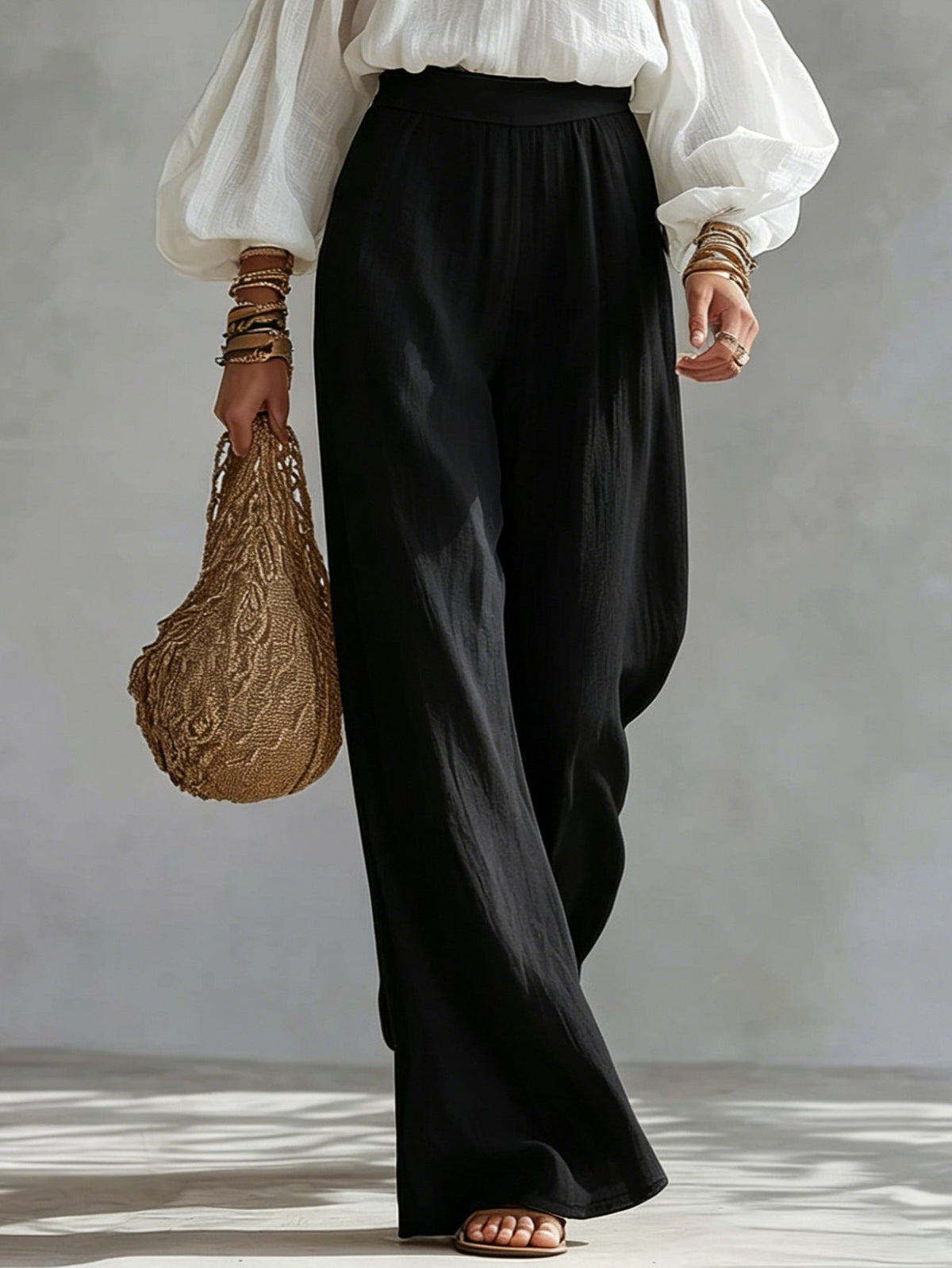 Conjunto Blanco con pierna ancha - Blanco