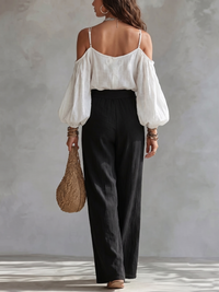 Conjunto Blanco con pierna ancha - Blanco