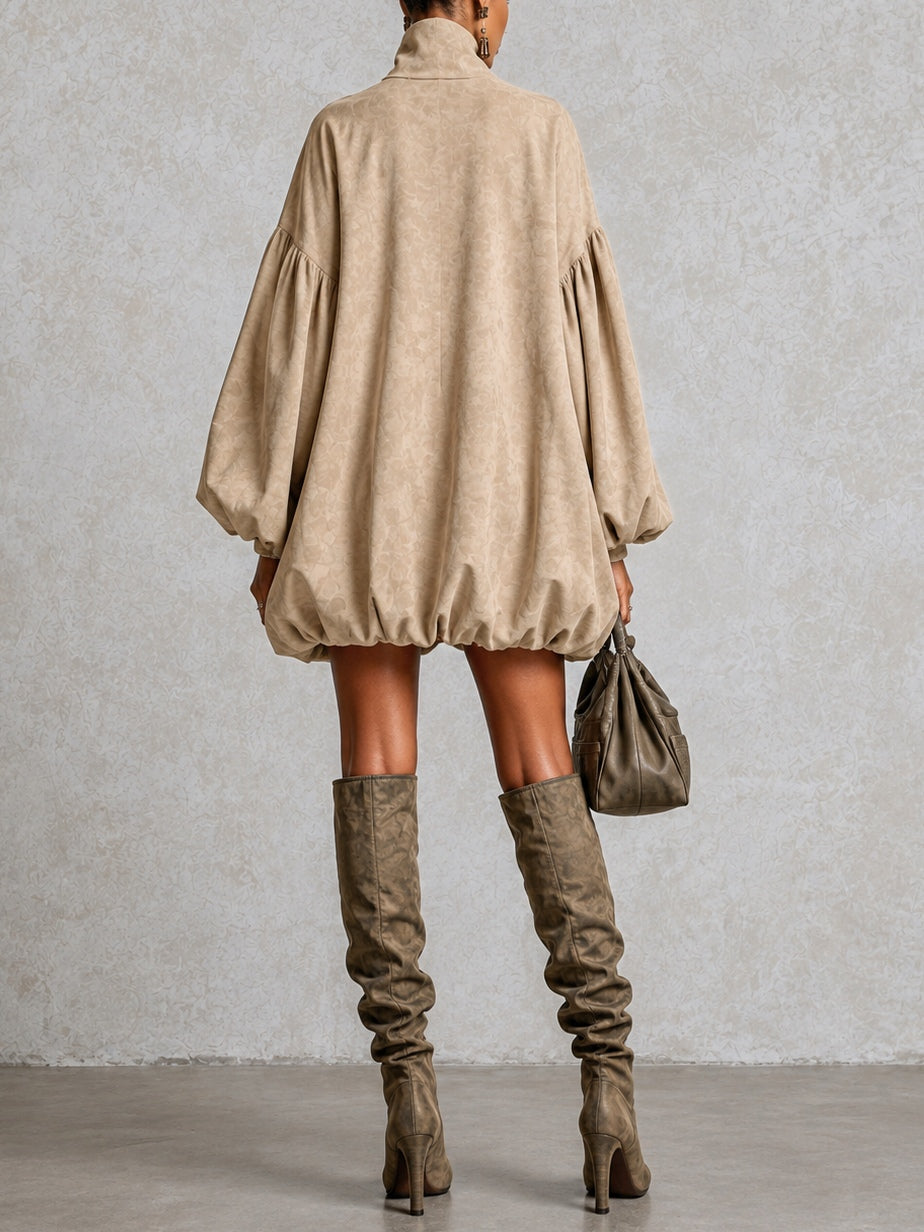Minivestido Caqui Oversize con ante - Caqui