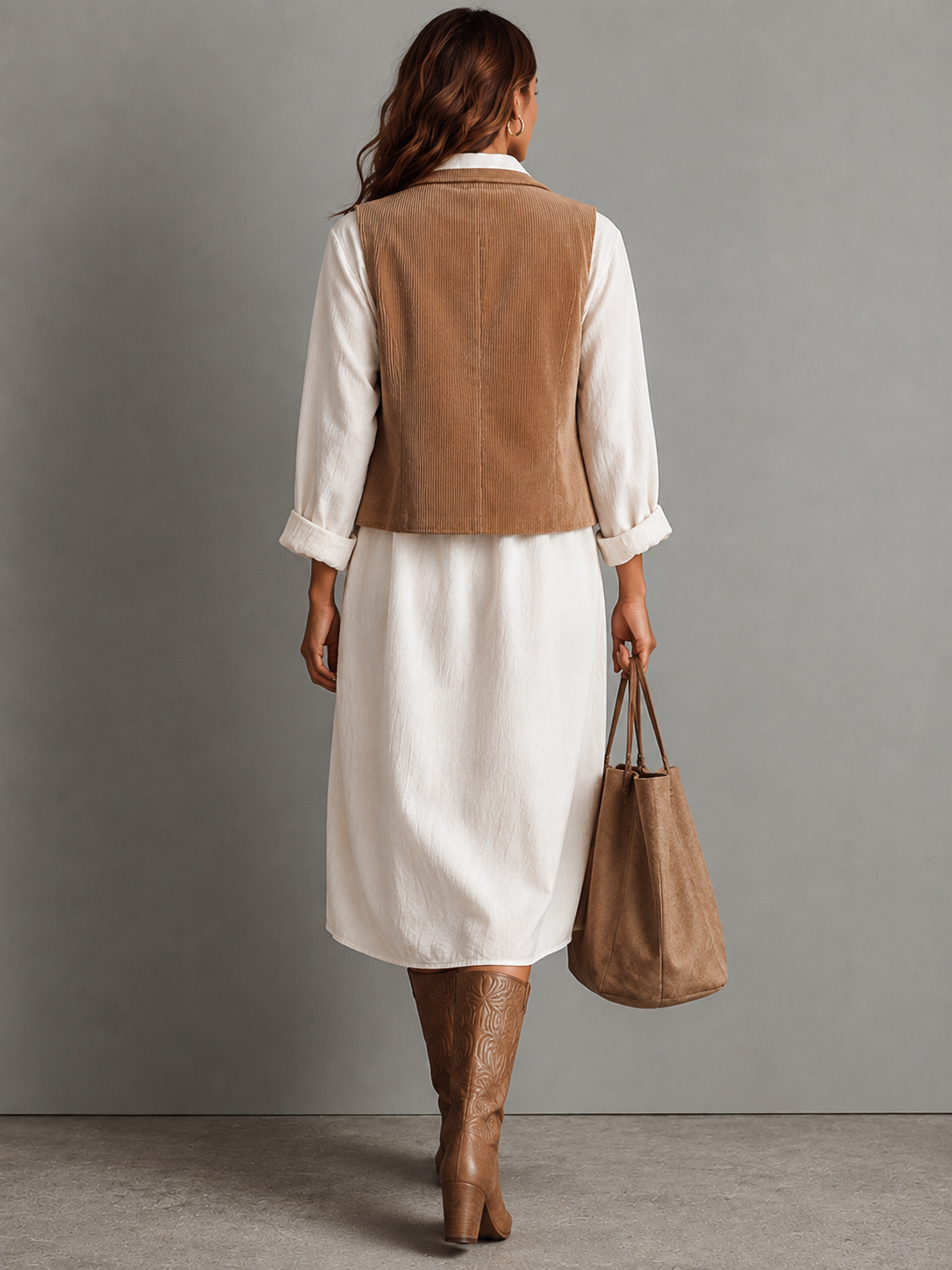 Conjunto de Dos Piezas Blanco con pana - Blanco