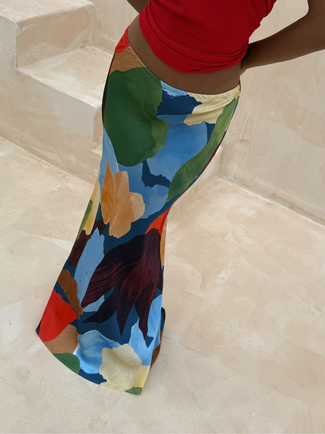 Abrigo Multicolor con estampado abstracto, estampado geométrico y punto