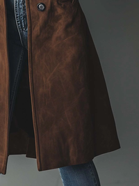 Chaqueta Vintage con ante - Marrón