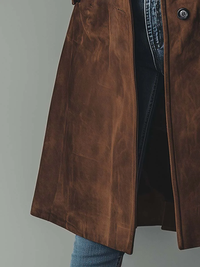 Chaqueta Vintage con ante - Marrón