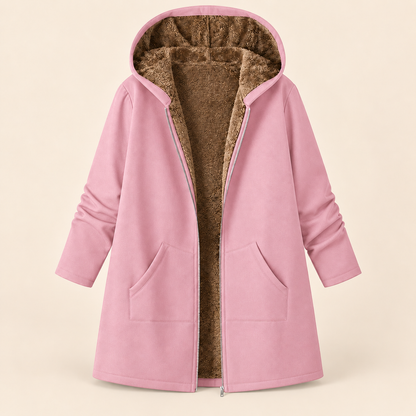 Evelyn | Cozy Sherpa-Lined Hooded Coat