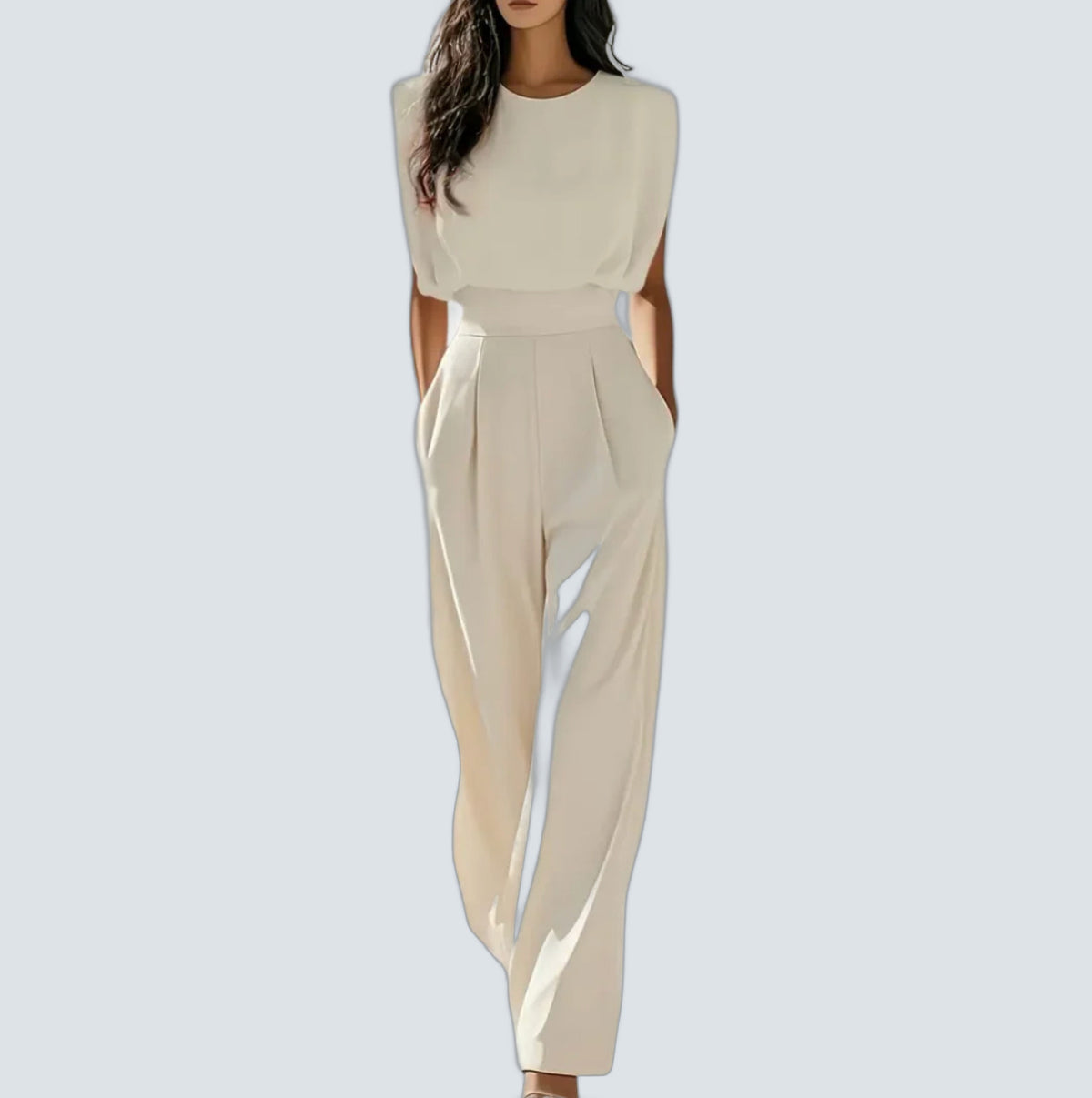 Ariia vestido con cintura - fondo gris