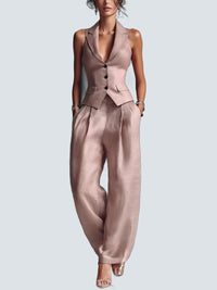 Conjunto Dos Piezas Escote V - fondo gris