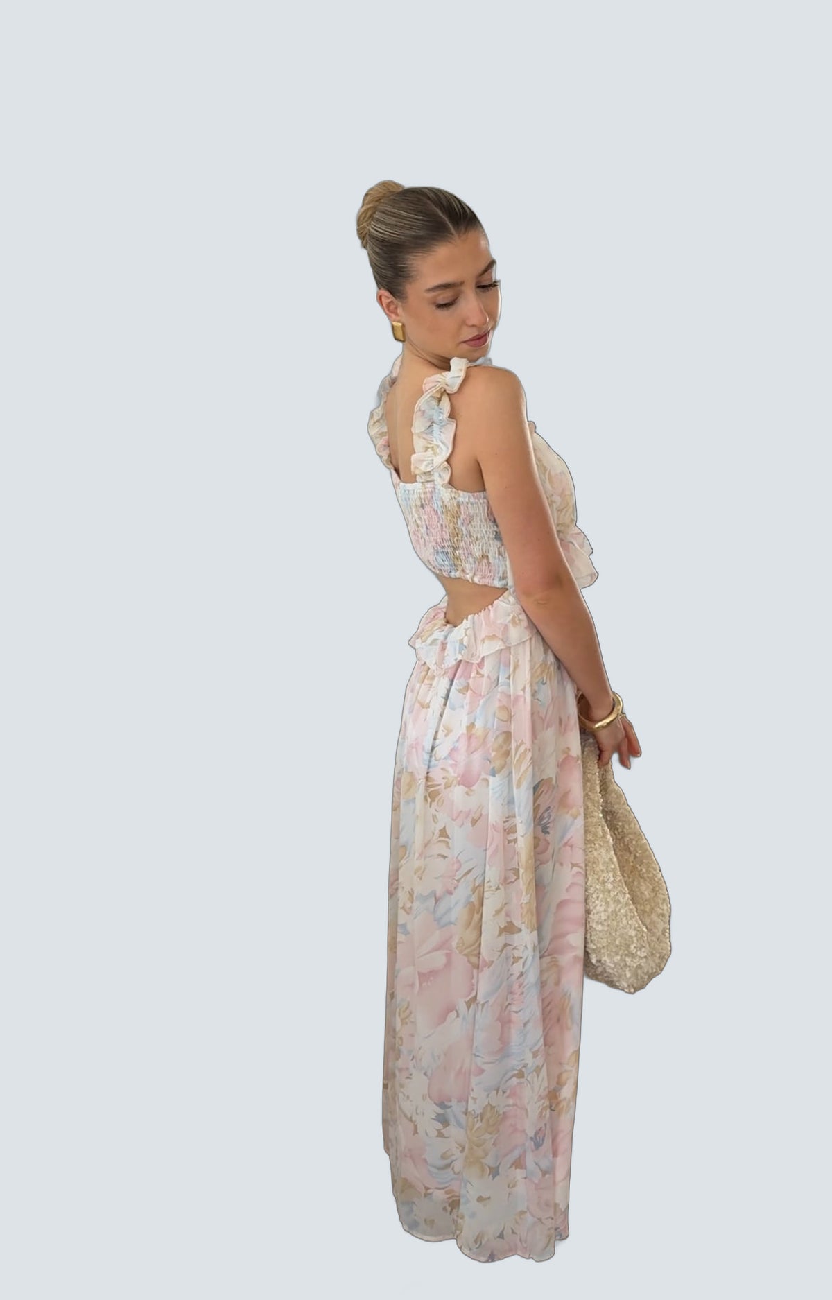 Vestido Soof de Flores - fondo gris