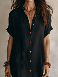 Vestido Casual Boho Corte Holgado - Blanco