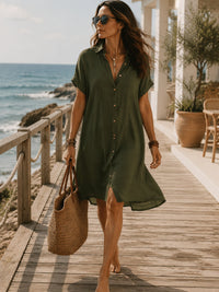 Vestido Casual Boho Corte Holgado - Blanco